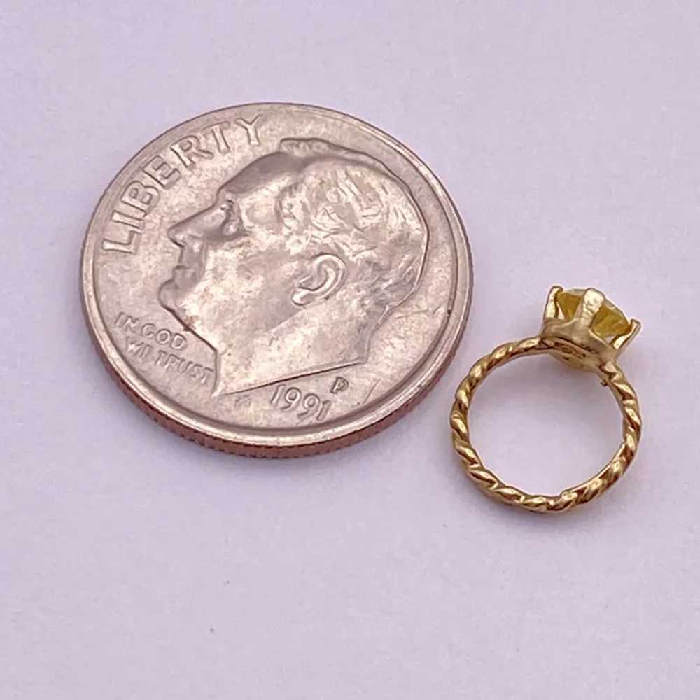 Birthstone Ring CHARM Citrine 10K Gold, November - image 3