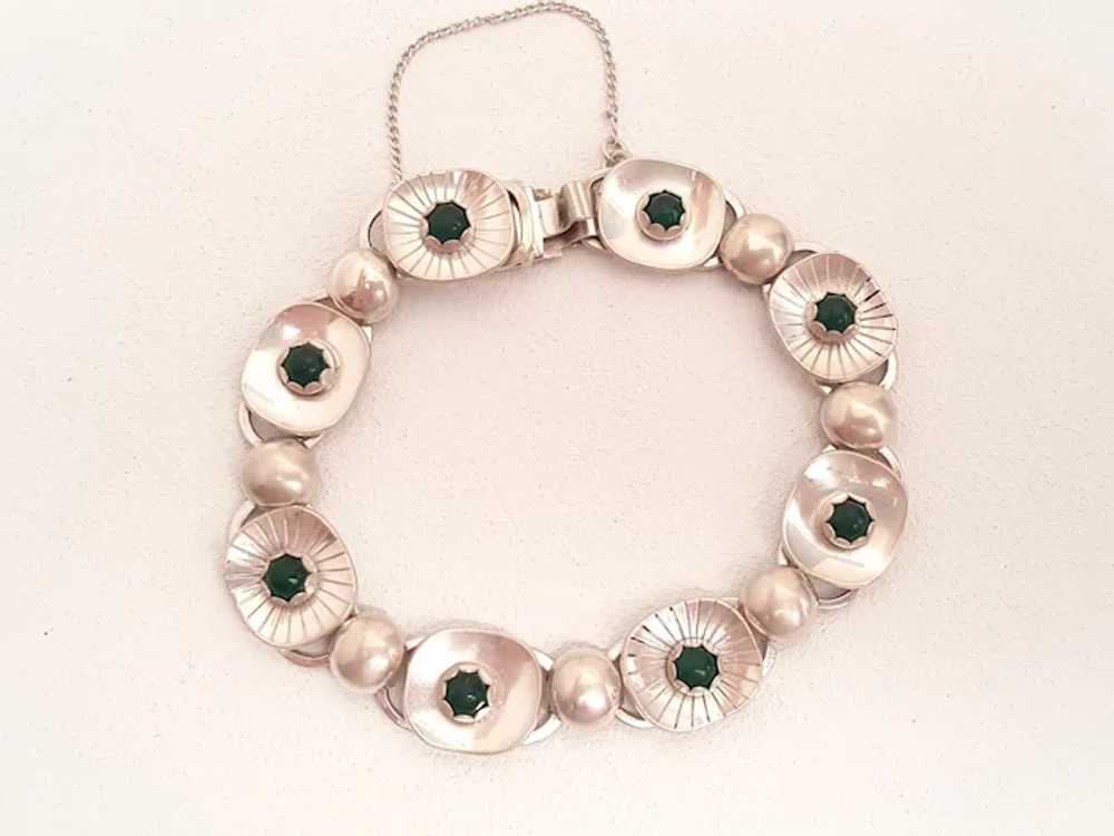 Alton - Silver and Glass Bracelet - Sweden - 1955 - image 6