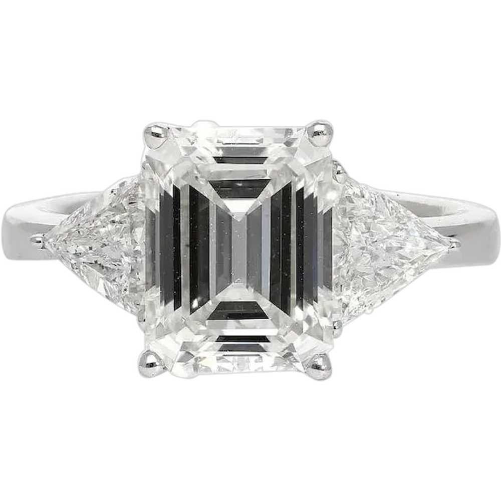 GIA Certified 3.45 Carat F/VVS2 Emerald Cut Diamo… - image 1