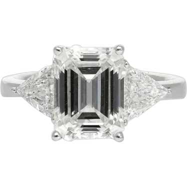 GIA Certified 3.45 Carat F/VVS2 Emerald Cut Diamo… - image 1