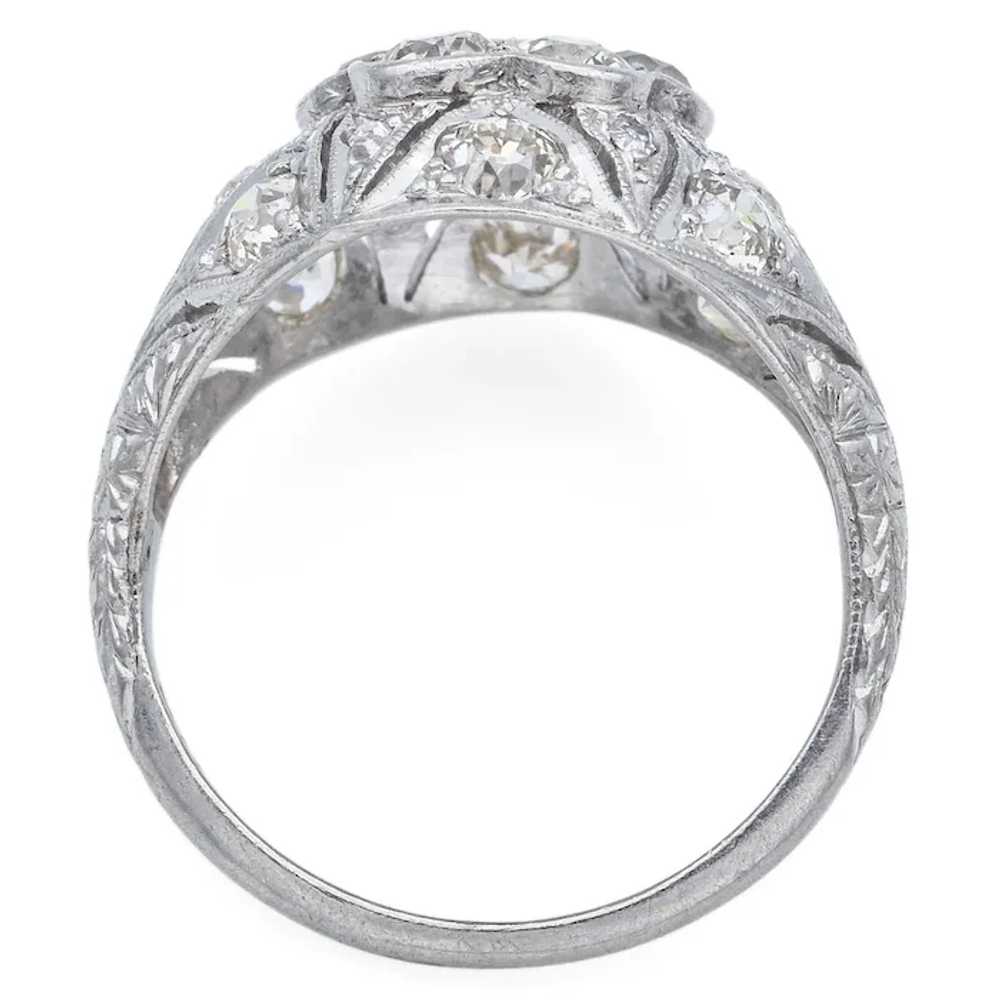 Antique Art Deco Platinum Diamond Band Ring Size … - image 4