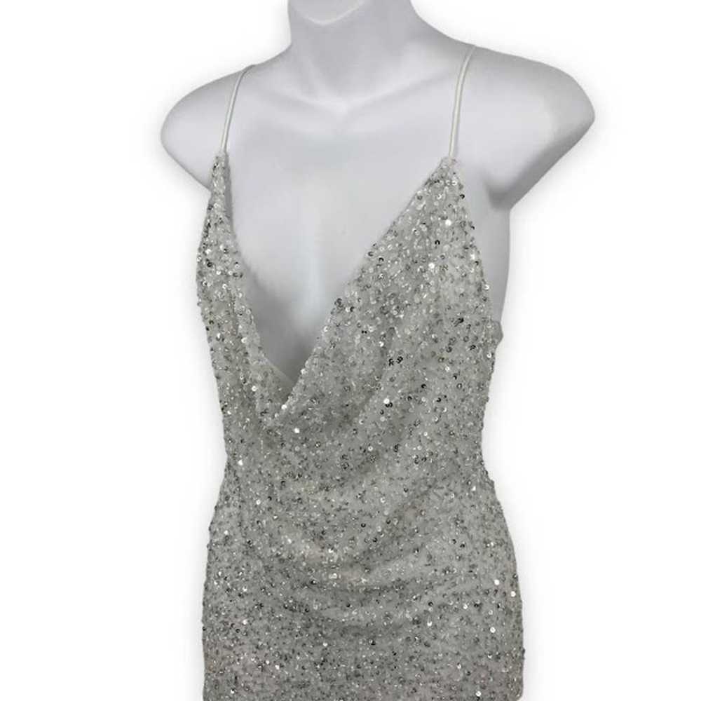 Retrofete Mich Dress XS Sequin Beaded Crystal Cow… - image 6