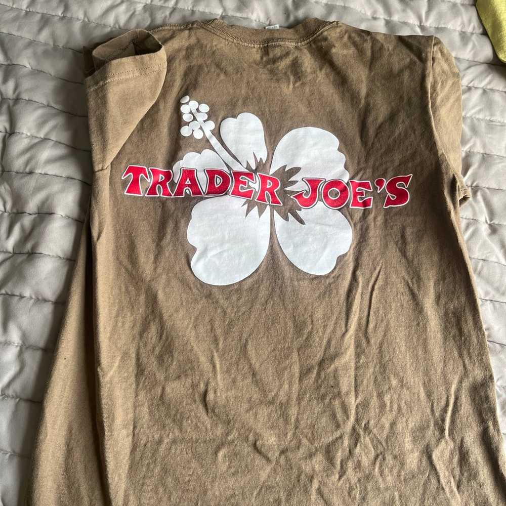 Trader Joe’s shirt Light brown - image 3