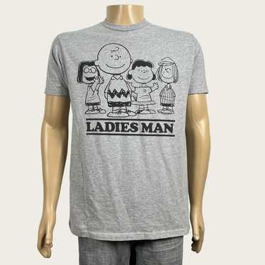 The Peanuts Sz LARGE Charlie Brown Ladies Man Hea… - image 1