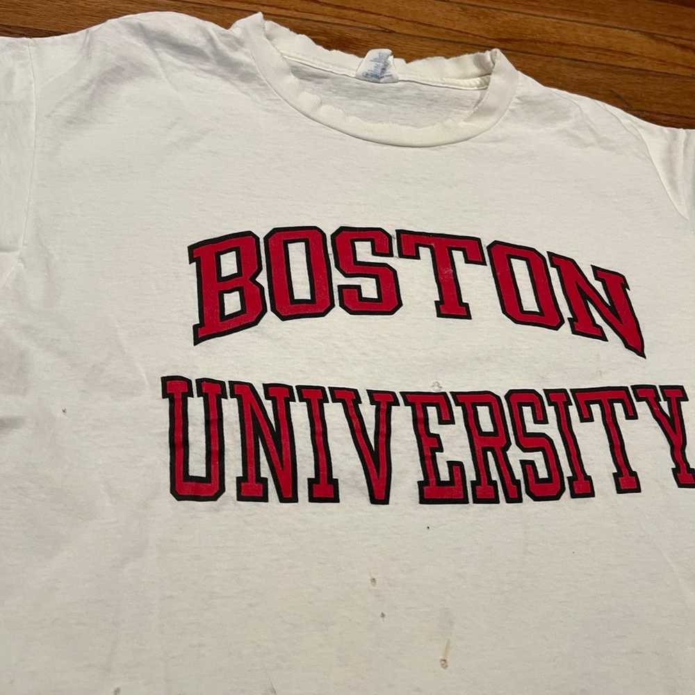 Vintage 1990s Boston University Champion T Shirt … - image 2