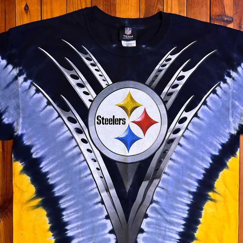 Vintage Pittsburgh Steelers Tie Dye T-Shirt - image 3