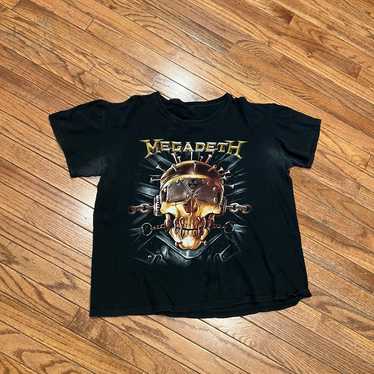 Vintage Megadeth Tour Black T-Shirt Mens Size L - image 1