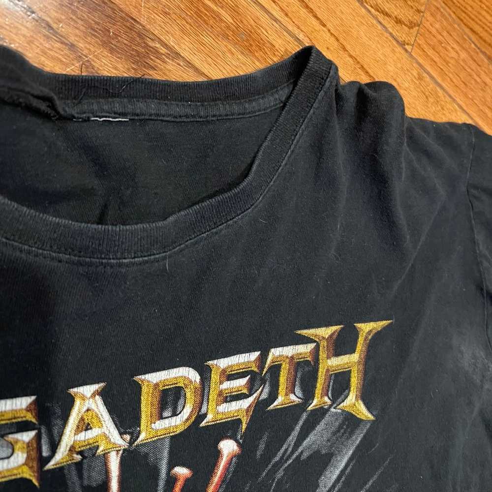 Vintage Megadeth Tour Black T-Shirt Mens Size L - image 3