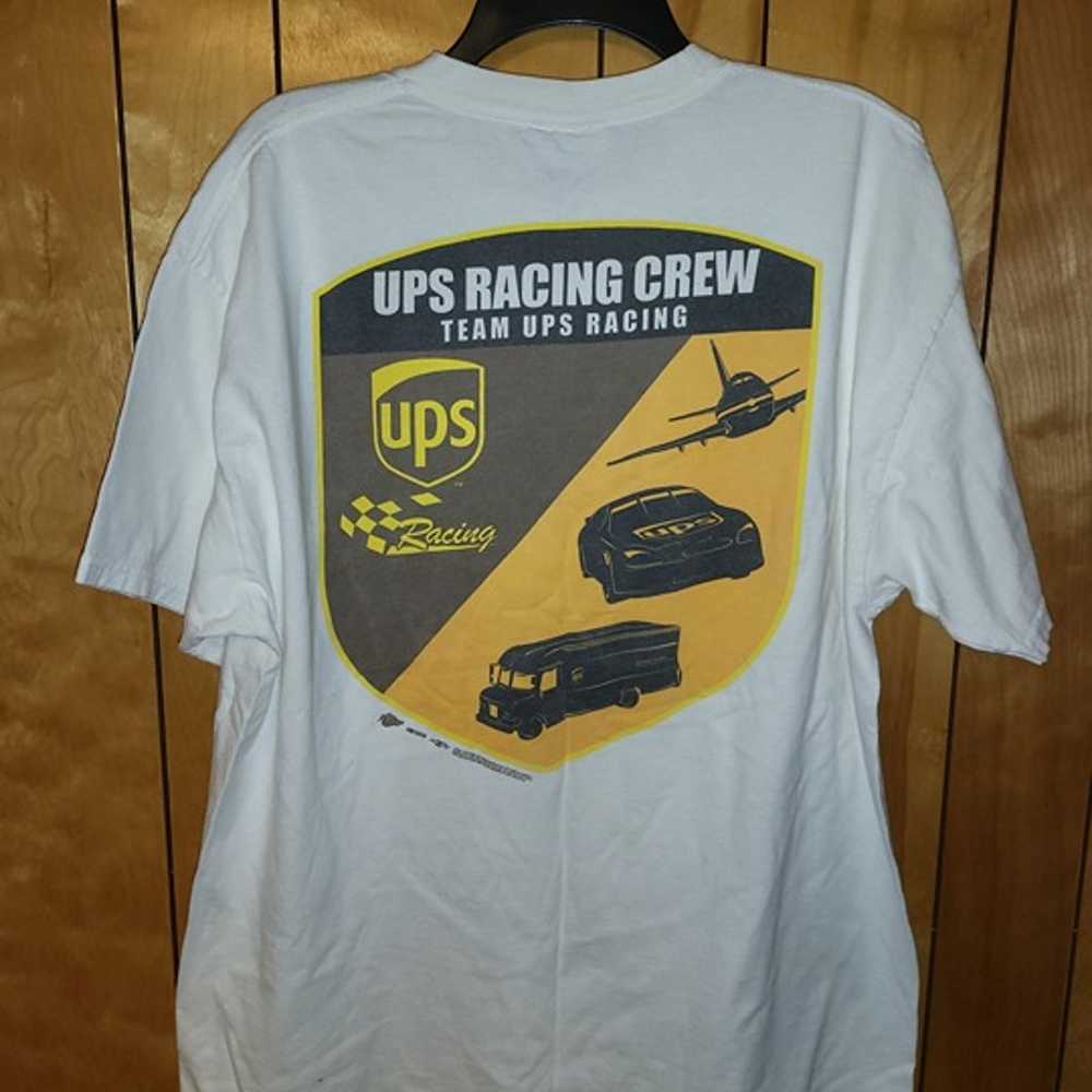 Vintage UPS Racing Shirt LARGE Short Sleeve y2k e… - image 1