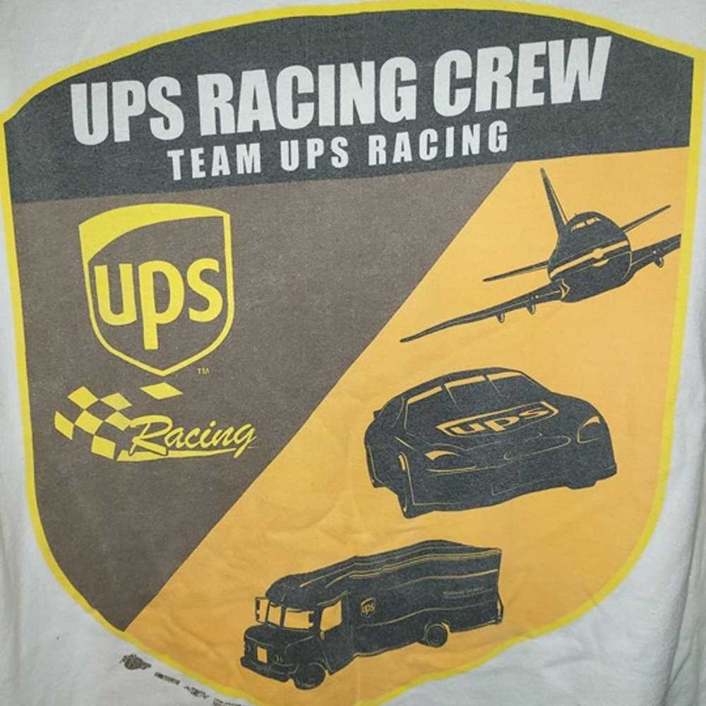 Vintage UPS Racing Shirt LARGE Short Sleeve y2k e… - image 7