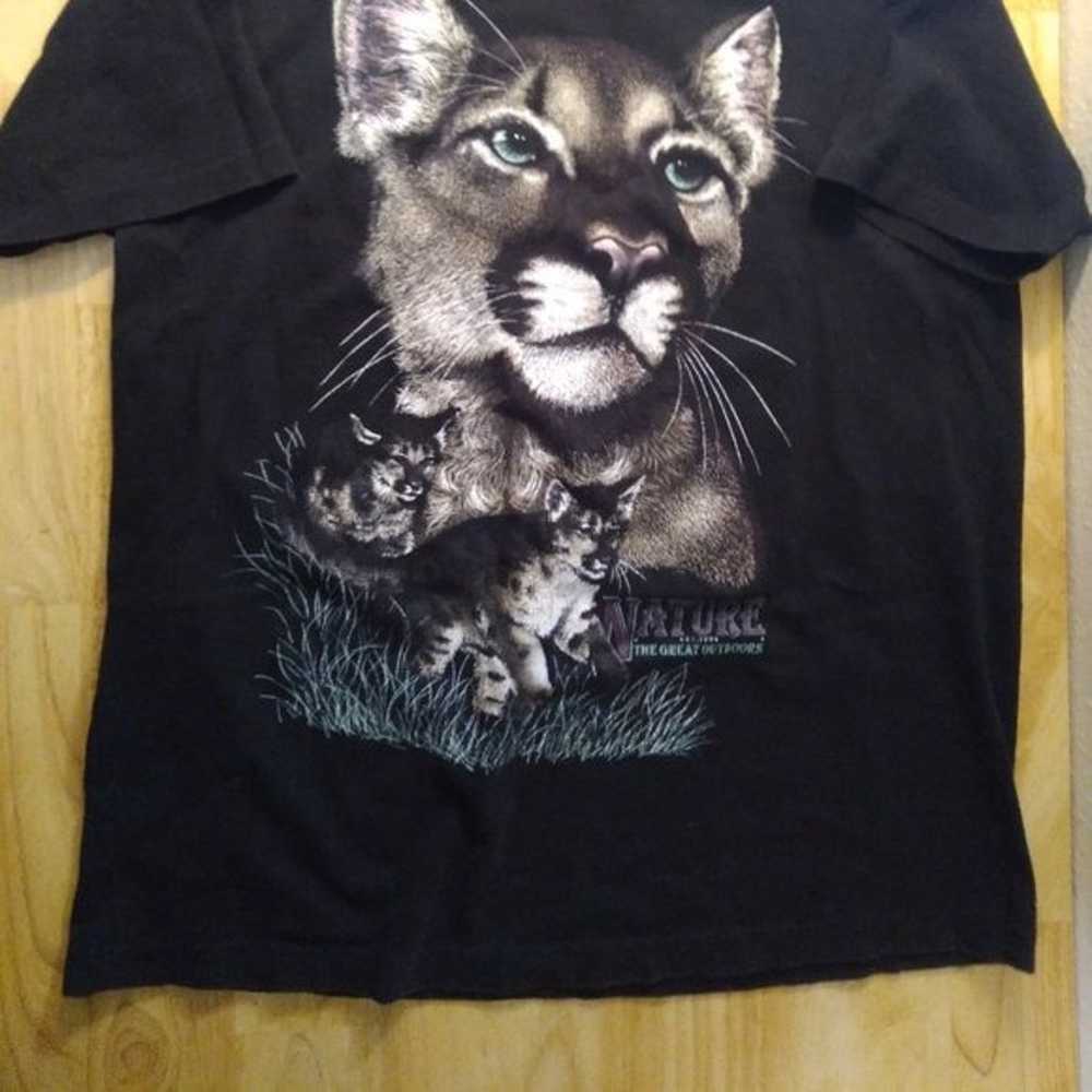 Vintage Nature The Great Outdoors Bobcat Cougar T… - image 2