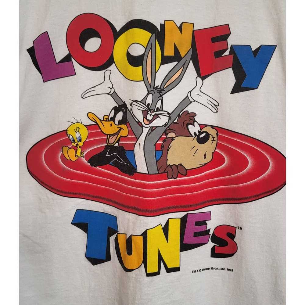 90s Looney Tunes Bugs Bunny Tweety Bird T-Shirt- … - image 3