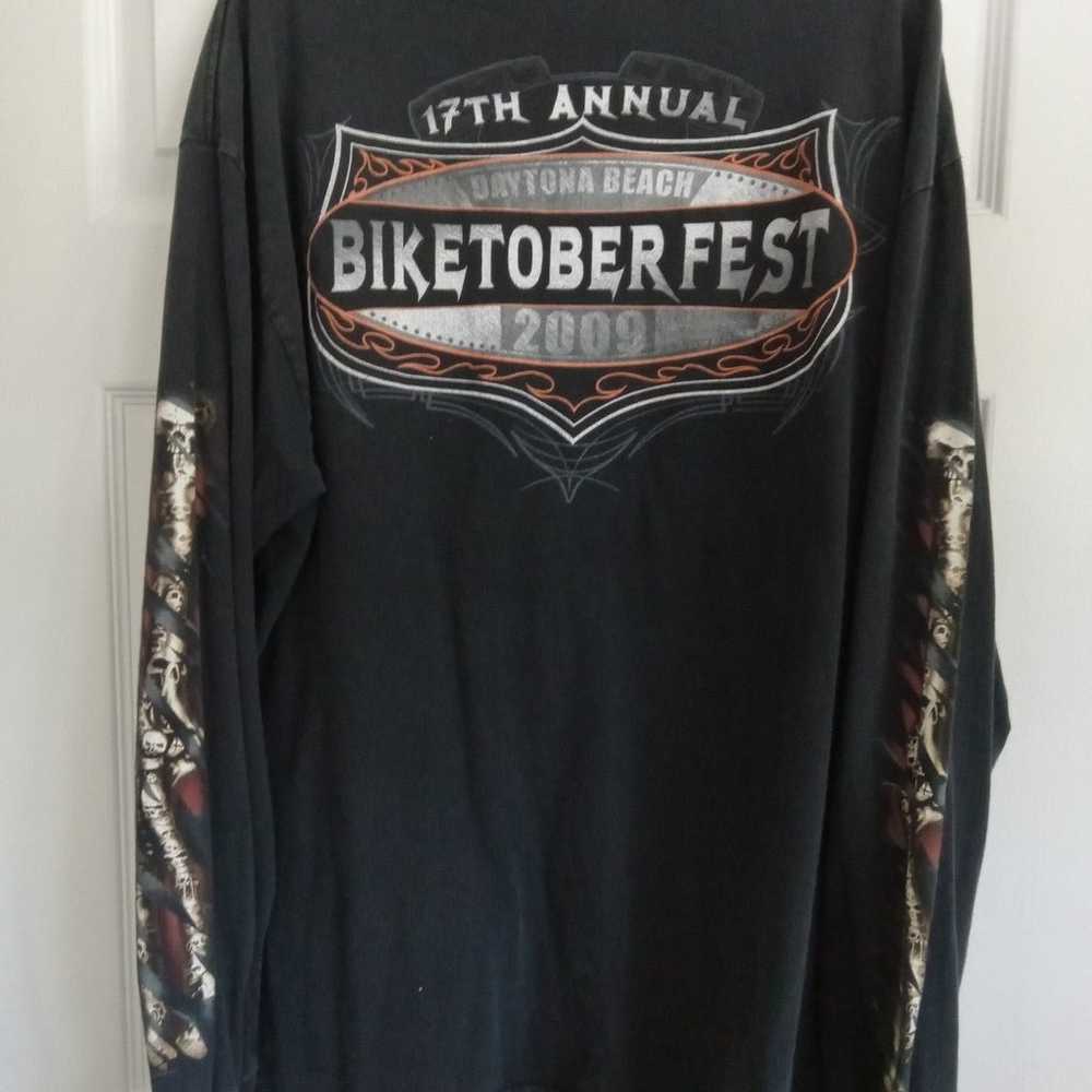 Daytona biketober fest skeleton shirt - image 4