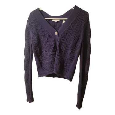 Gcds lurex dégradé knitted long cardigan - Purple
