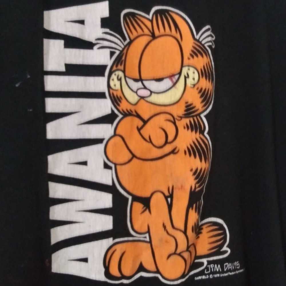 Garfield vintage 1978 shirt size XL awanita Jim D… - image 9