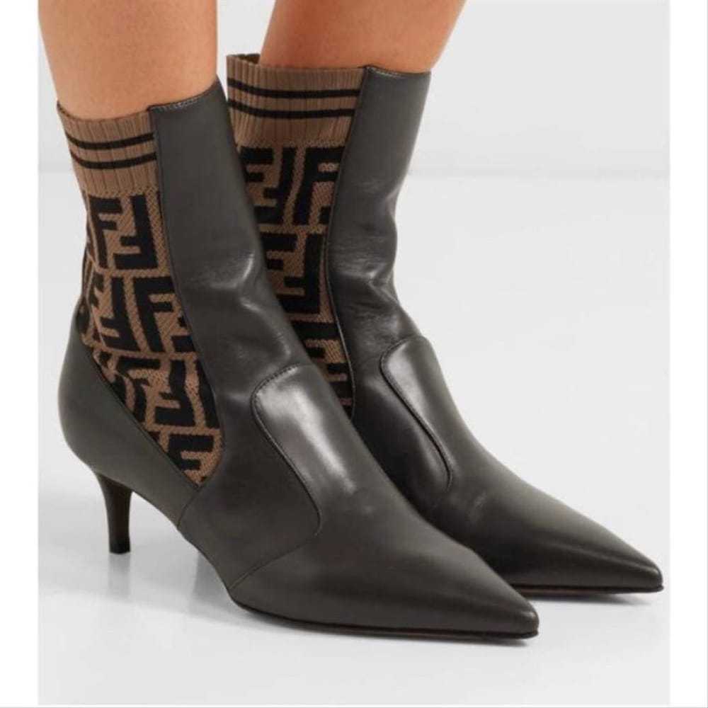 Fendi Leather ankle boots - image 8