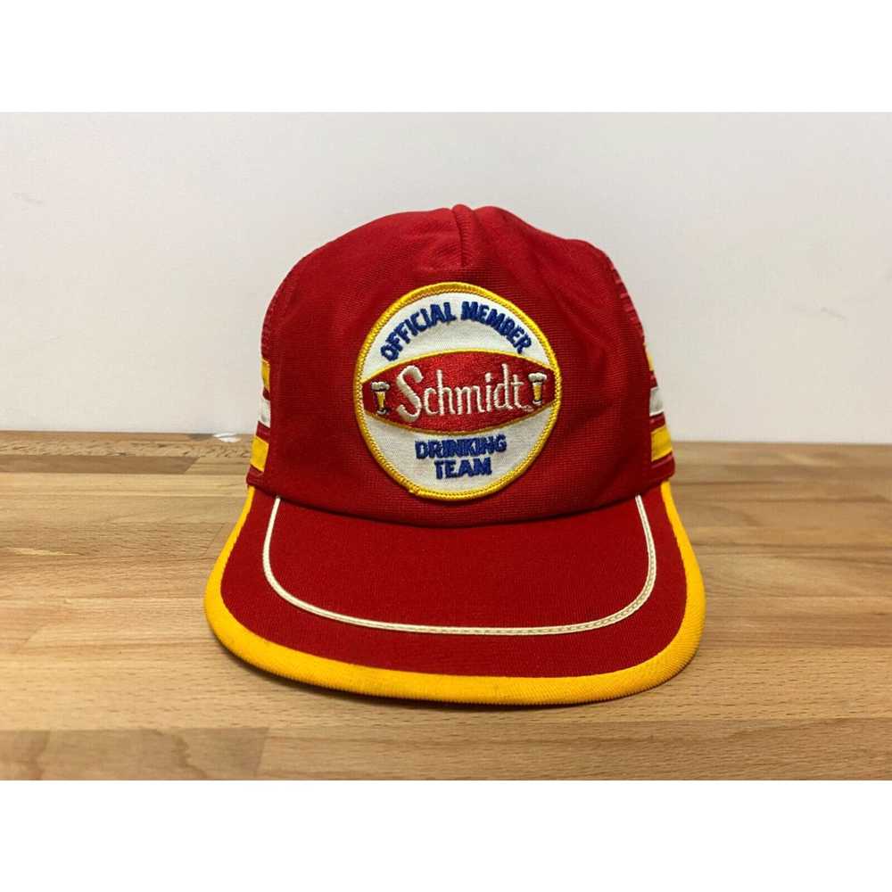 Vintage VINTAGE Schmidt Beer Hat Cap Snap Back Re… - image 2