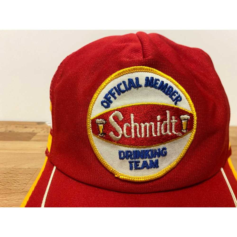 Vintage VINTAGE Schmidt Beer Hat Cap Snap Back Re… - image 3