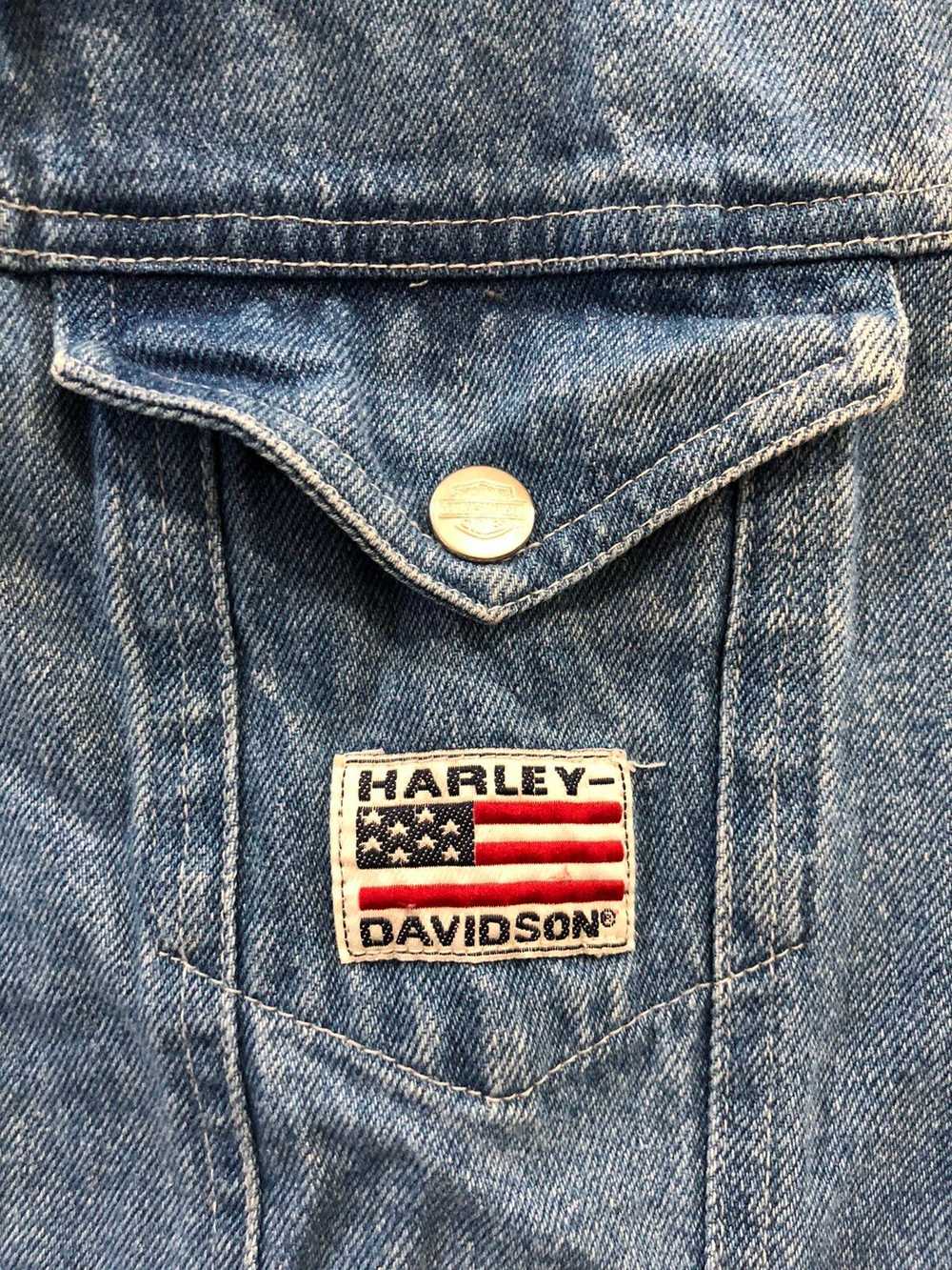 Distressed Denim × Harley Davidson × Rare Harley … - image 4