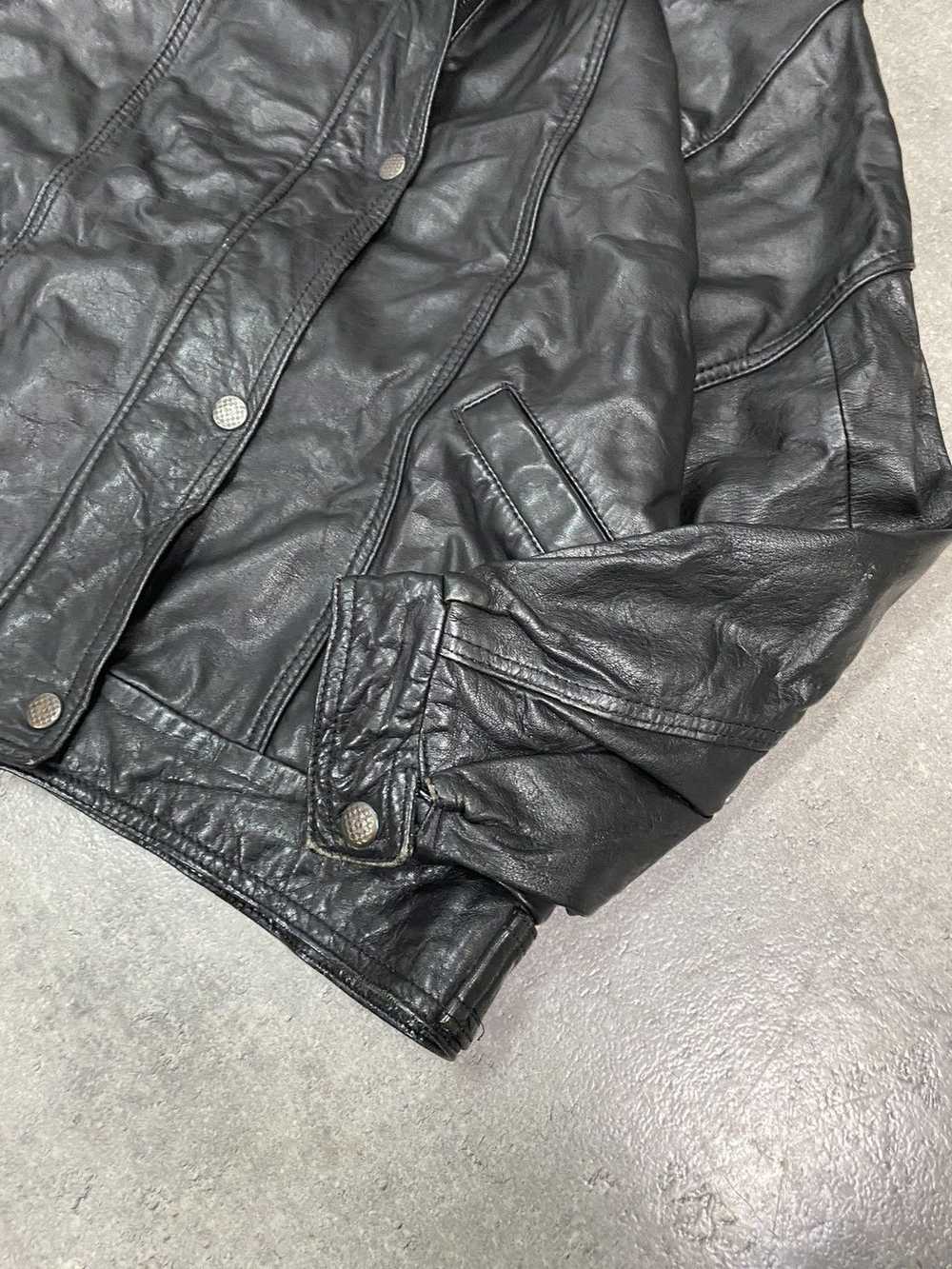 Leather Jacket × Vintage 80s Boxy Leather Jacket … - image 2