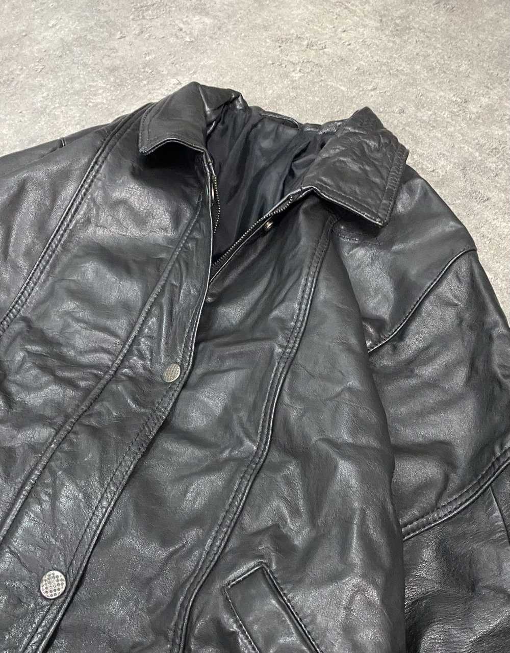 Leather Jacket × Vintage 80s Boxy Leather Jacket … - image 3