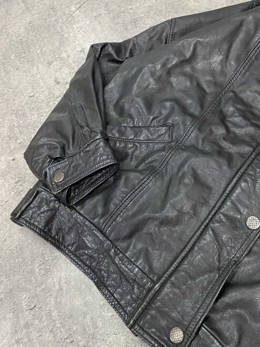 Leather Jacket × Vintage 80s Boxy Leather Jacket … - image 4