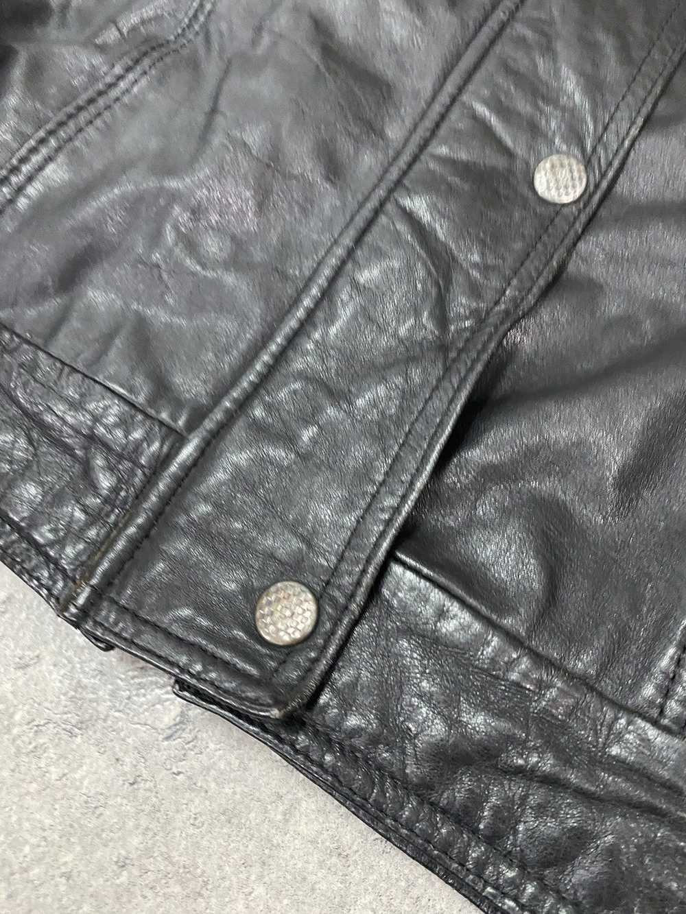 Leather Jacket × Vintage 80s Boxy Leather Jacket … - image 5