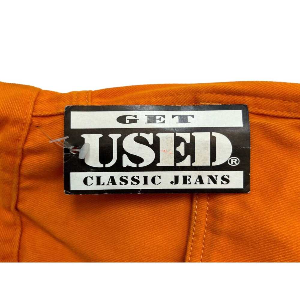 Vintage vintage get used orange jeans mens size 4… - image 3