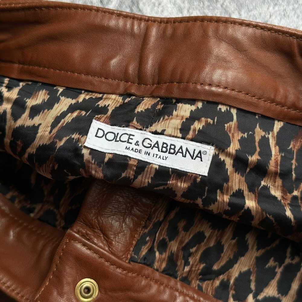 Dolce & Gabbana 2000s Dolce & Gabbana leather pan… - image 3