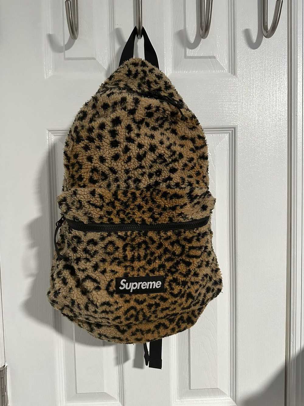 Supreme Supreme Leopard Fleece Backpack FW17 - image 1