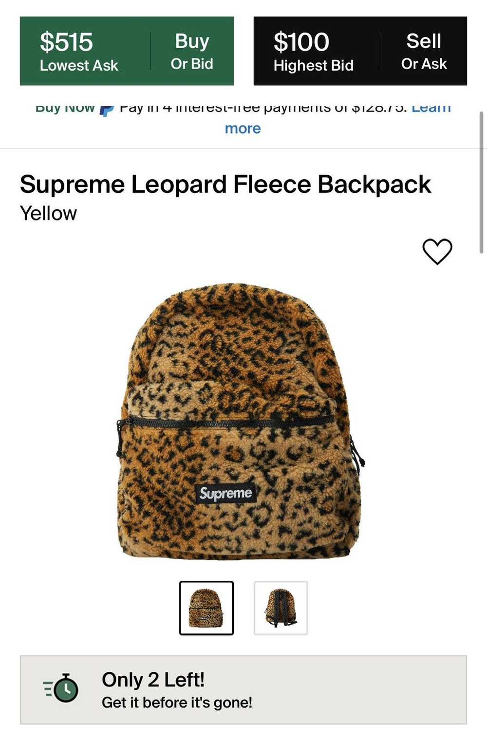 Supreme Supreme Leopard Fleece Backpack FW17 - image 7