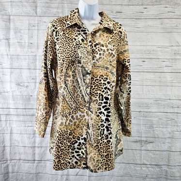 Vintage Chicos Womens No Iron Button Front Top Sz… - image 1