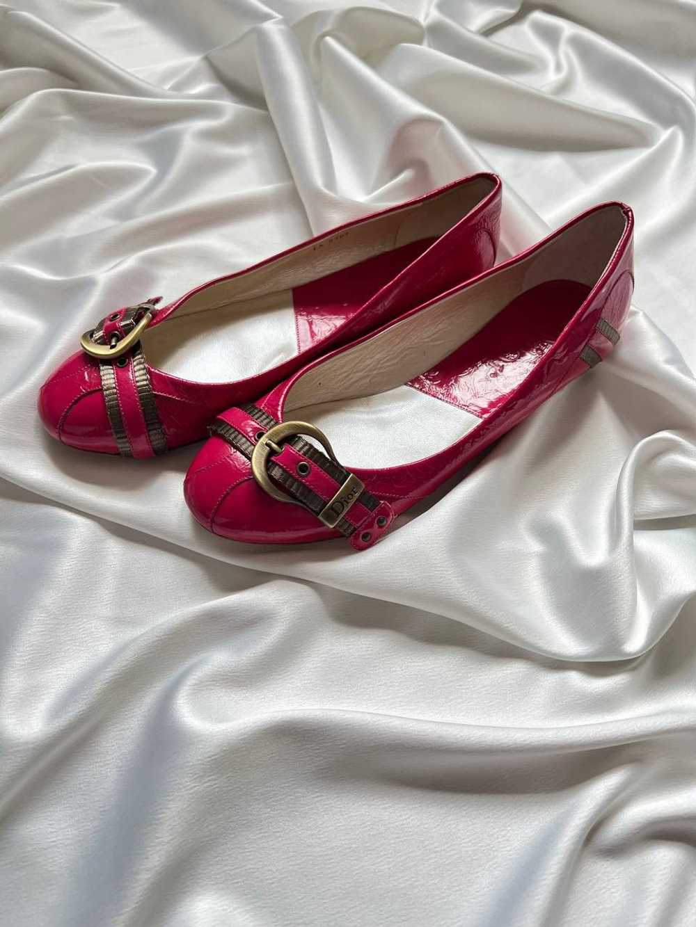 Dior Christian Dior Pumps Ballet Flat Belt Leathe… - image 5