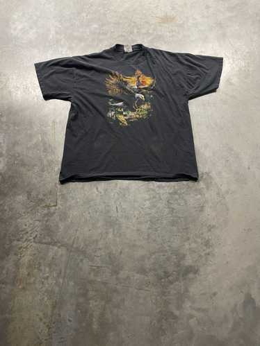 Vintage Vintage Sun Faded Eagle Nature T Shirt
