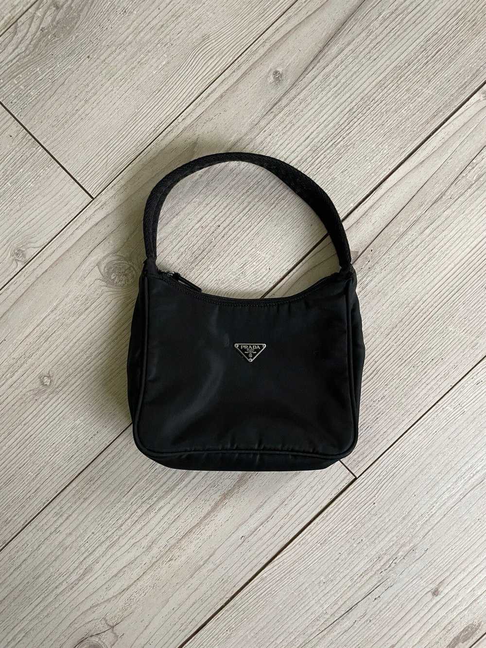 Prada Vintage Black Nylon Prada hobo bag - image 1