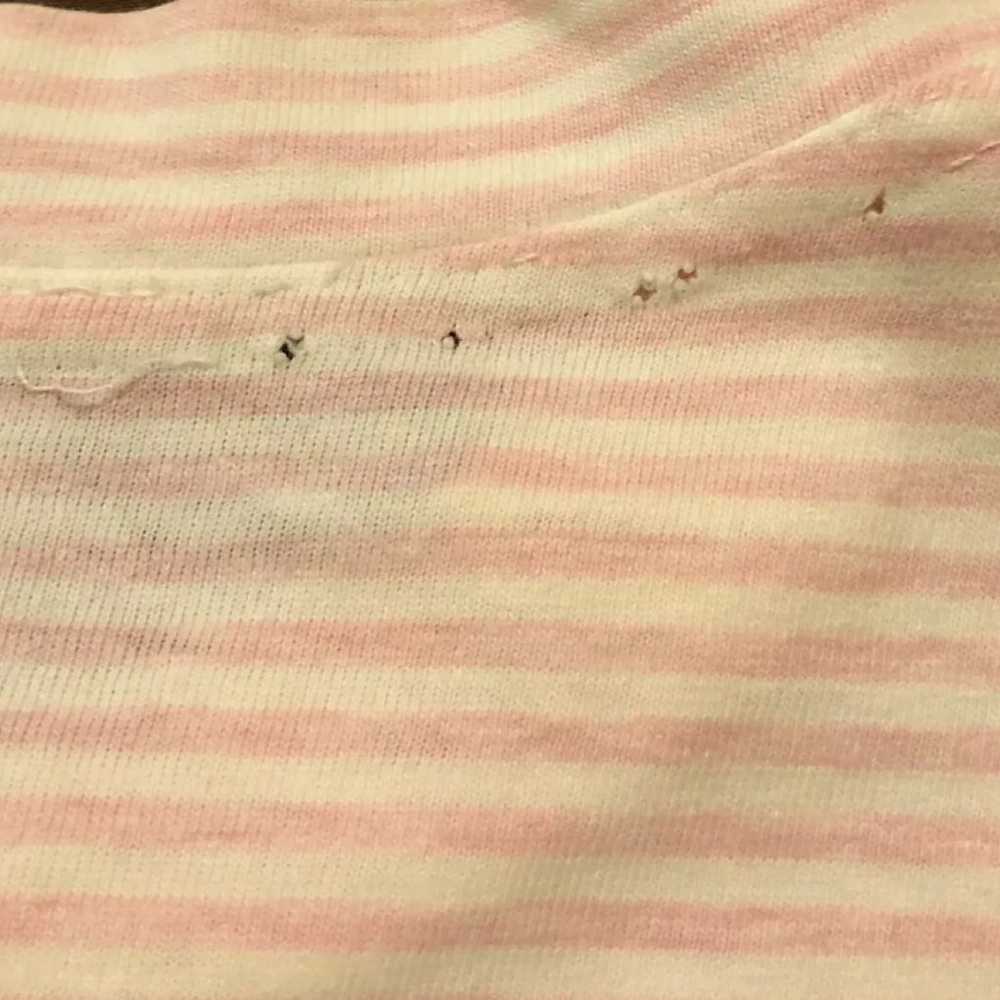 VINTAGE 90s Guess Jeans USA Striped T Shirt Pink … - image 3