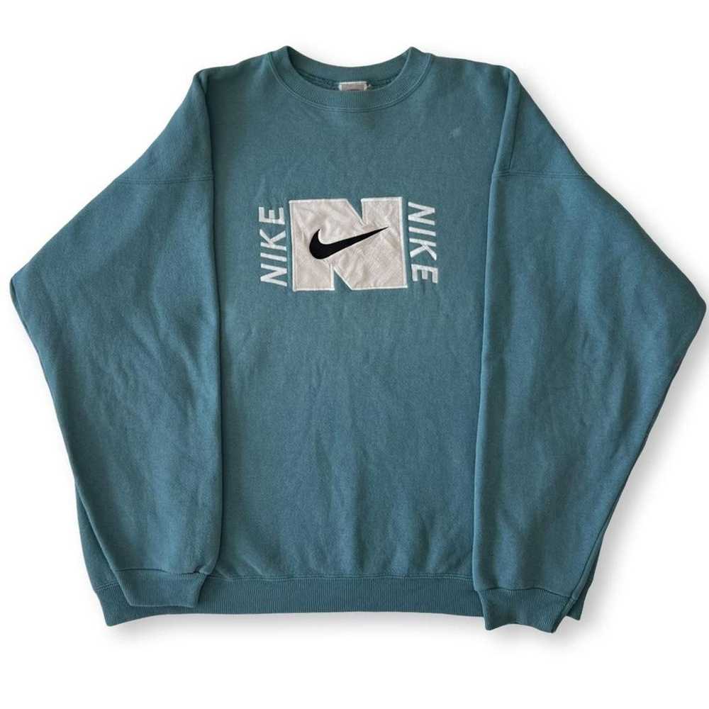 Nike × Streetwear × Vintage Vintage 90’s Nike Blu… - image 1