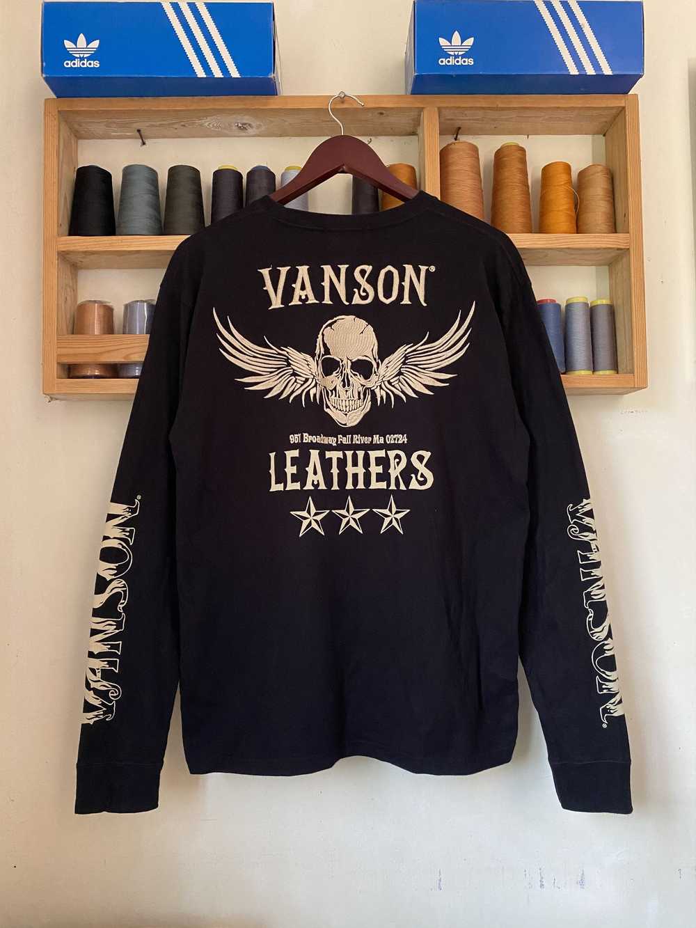 Japanese Brand × Rare Rare Vanson Motorcycle Shir… - image 1