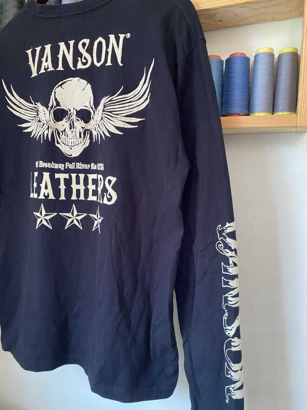 Japanese Brand × Rare Rare Vanson Motorcycle Shir… - image 4