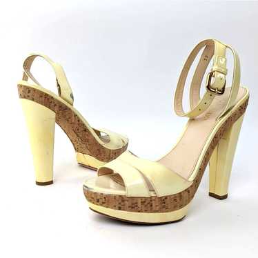 Prada PRADA Canary Yellow Cork Platform Heels - 8 - image 1