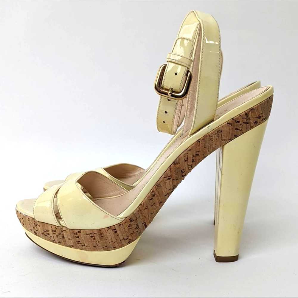 Prada PRADA Canary Yellow Cork Platform Heels - 8 - image 5