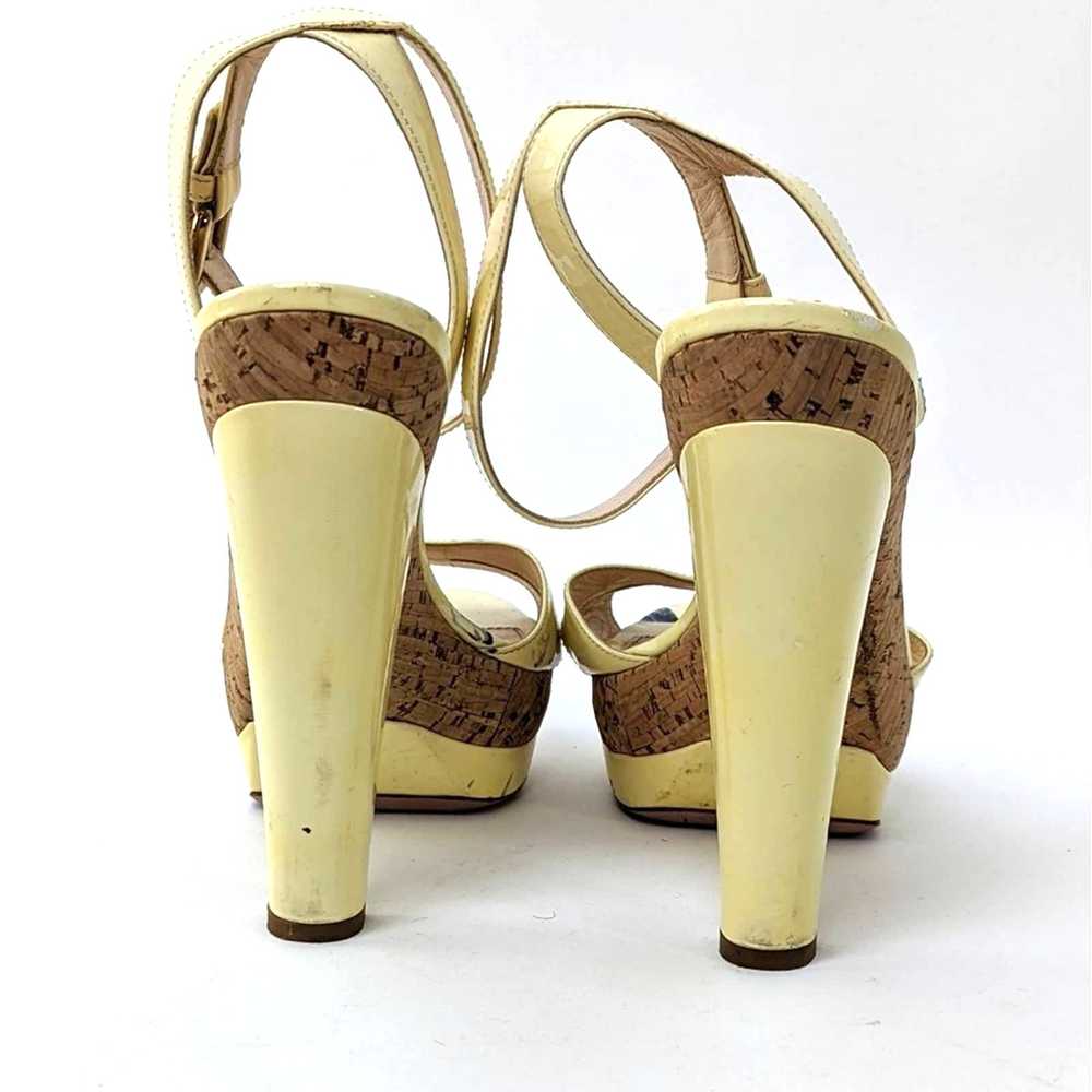 Prada PRADA Canary Yellow Cork Platform Heels - 8 - image 8