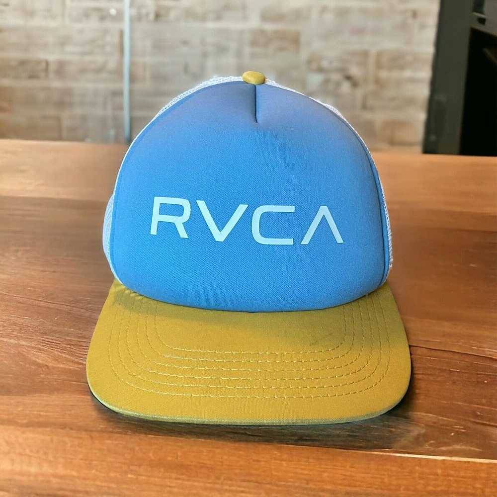 Rvca RVCA Adjustable Snapback Trucker Hat Blue Ye… - image 1