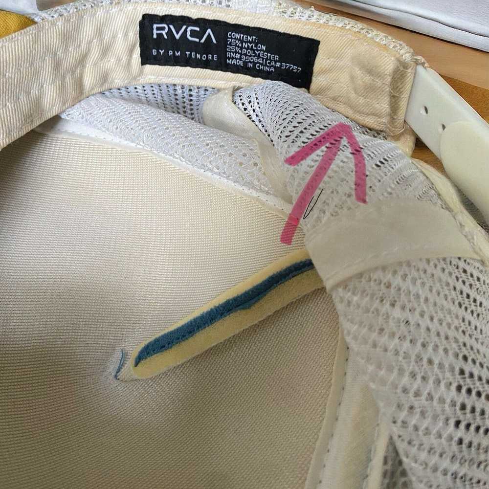 Rvca RVCA Adjustable Snapback Trucker Hat Blue Ye… - image 5