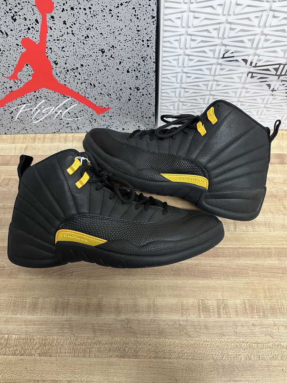 Jordan Brand × Nike AIR JORDAN 12 BLACK TAXI SIZE… - image 1