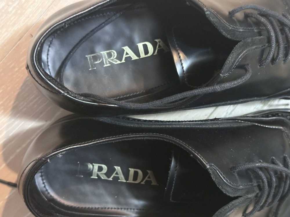 Prada Prada leather dress shoes sz 7 - image 4