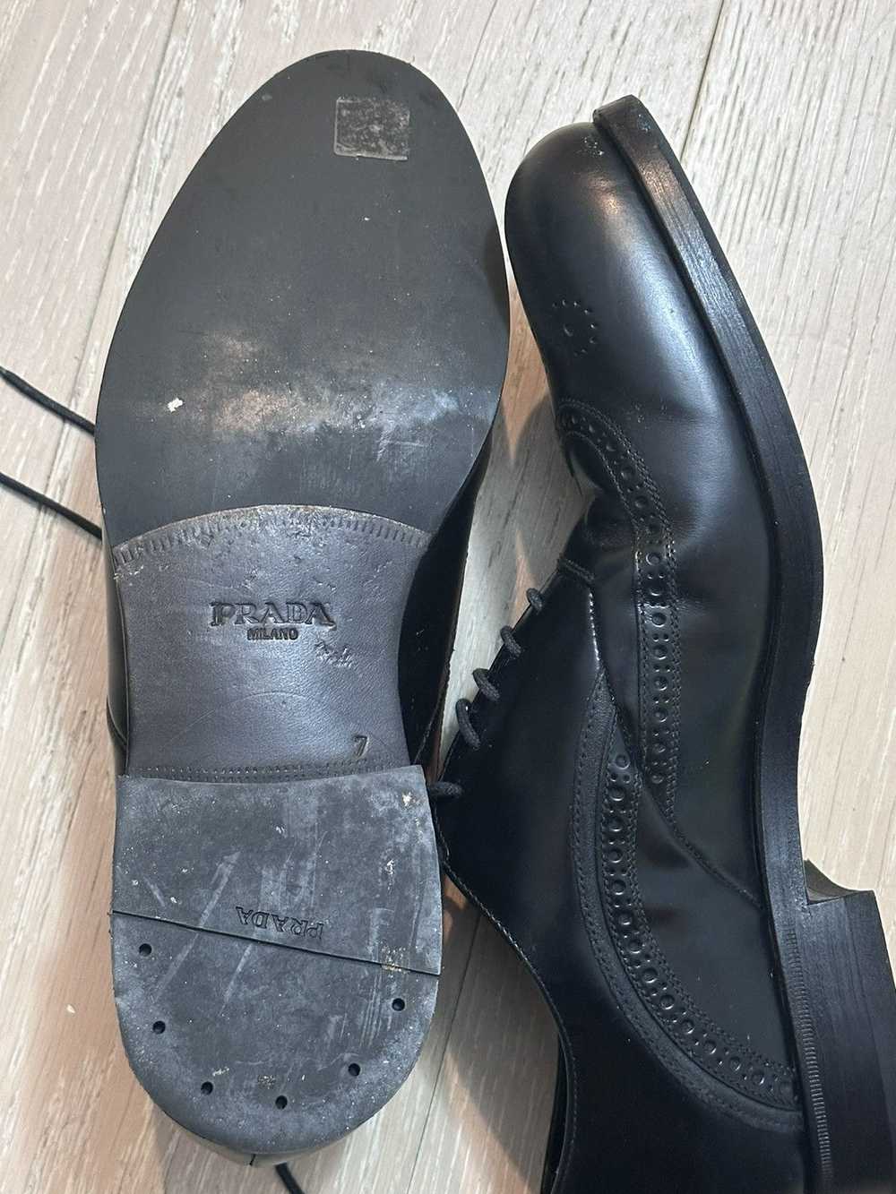 Prada Prada leather dress shoes sz 7 - image 6