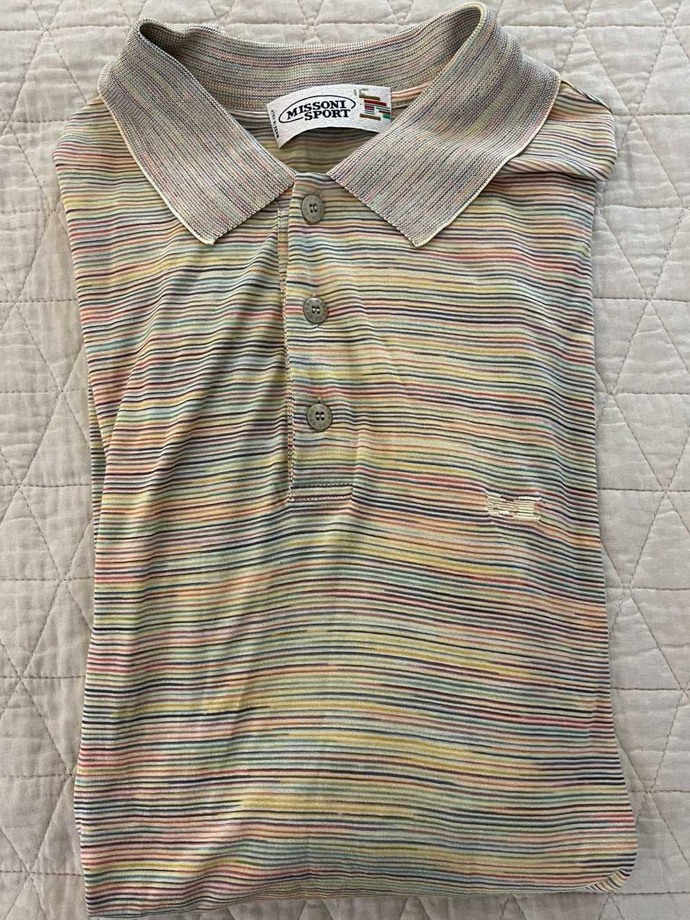 Missoni × Vintage Finely Striped Polo - image 1
