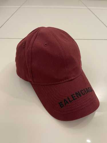 Balenciaga Balenciaga Visor Logo Cap Burgundy Red