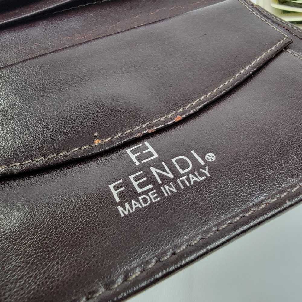 Fendi Vintage Y2k 2001 Fendi Zucca Tri-Fold Wallet - image 7